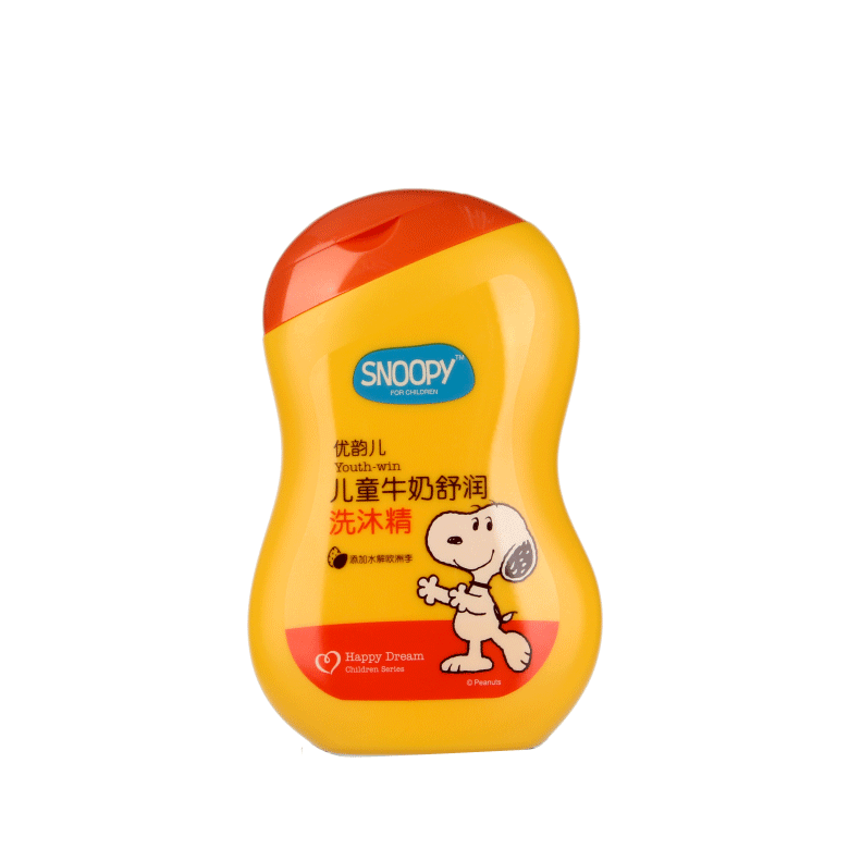 SNOOPY兒童牛奶舒潤洗沐精正面